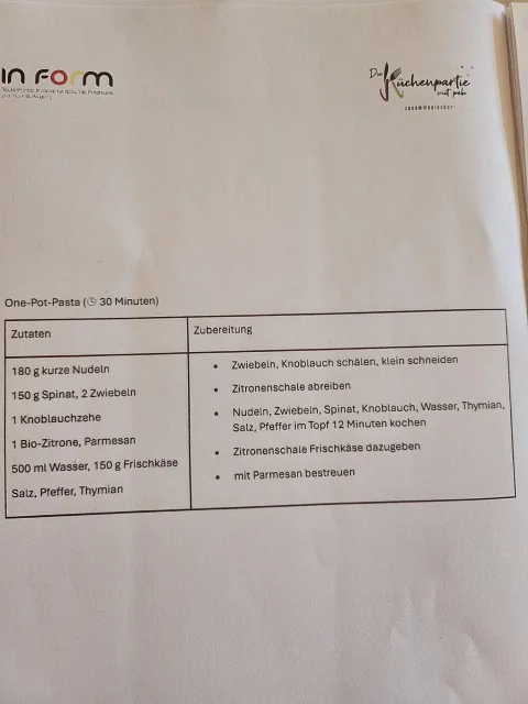 Eindrücke von der zweiten Küchenpartie im Bürgerhaus Legefeld