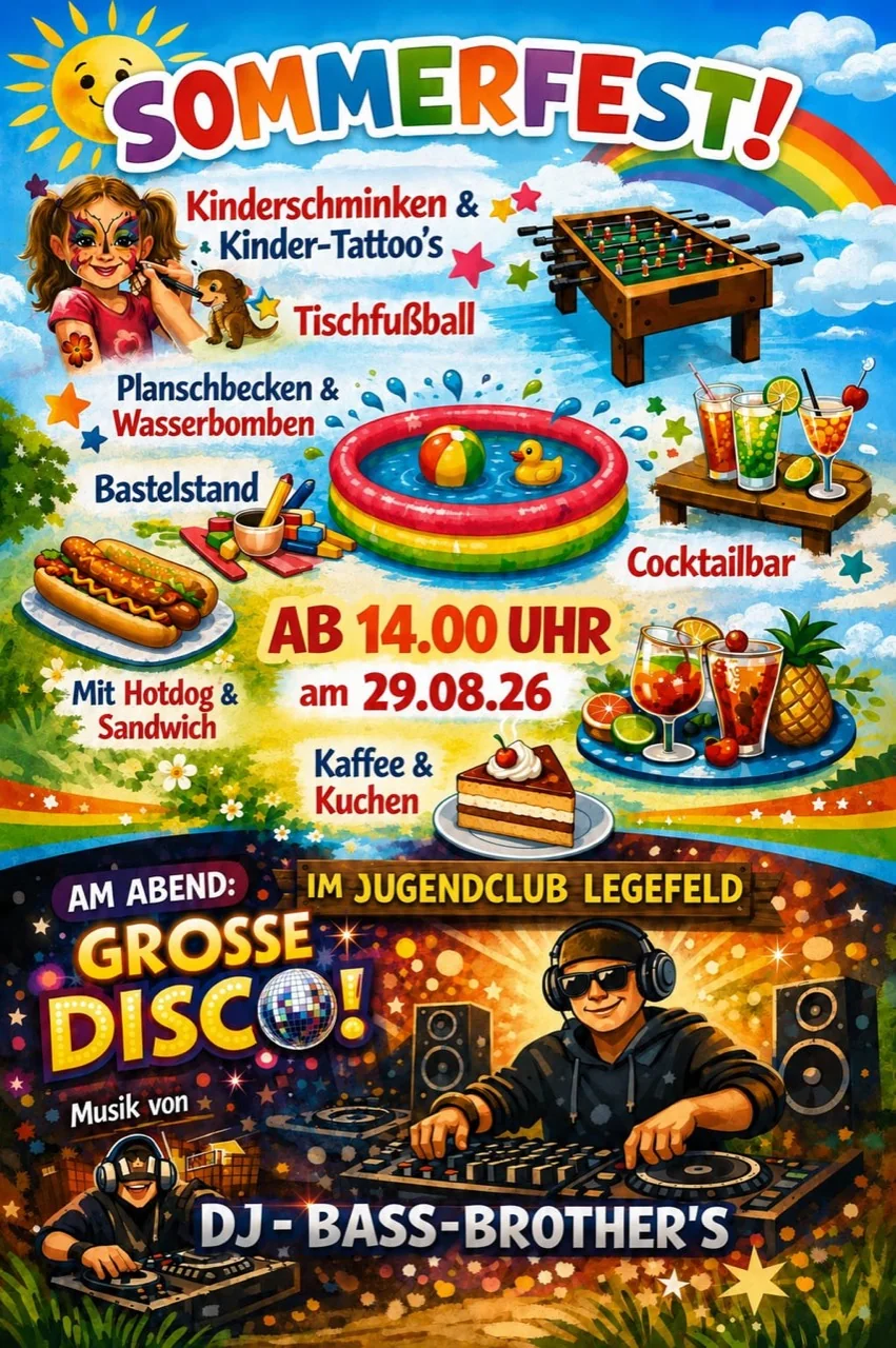 Sommerfest im Jugendclub Legefeld