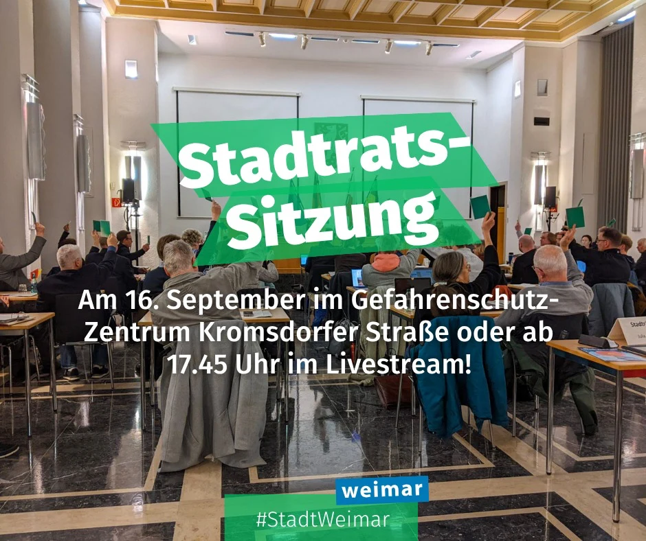 Öffentliche Sitzung des Weimarer Stadtrats